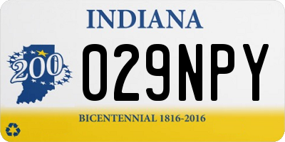 IN license plate 029NPY