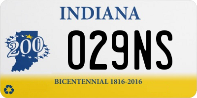 IN license plate 029NS
