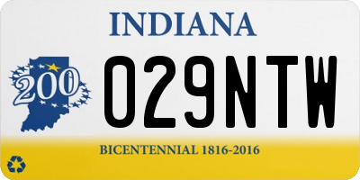 IN license plate 029NTW