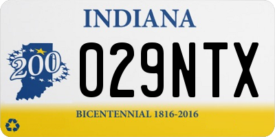 IN license plate 029NTX