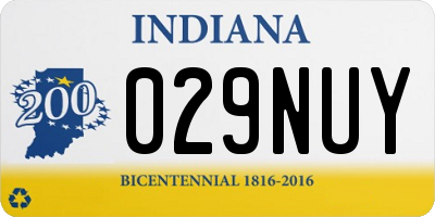 IN license plate 029NUY