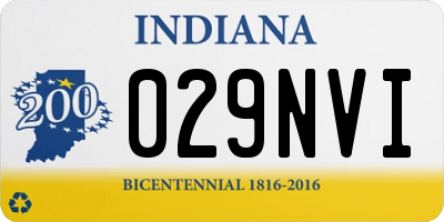 IN license plate 029NVI