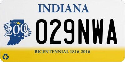 IN license plate 029NWA