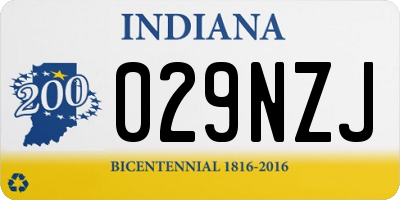 IN license plate 029NZJ