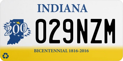 IN license plate 029NZM