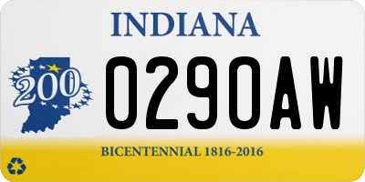 IN license plate 029OAW