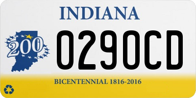 IN license plate 029OCD