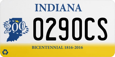 IN license plate 029OCS