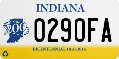 IN license plate 029OFA