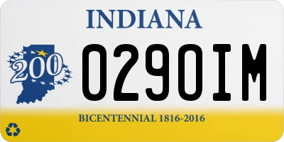 IN license plate 029OIM