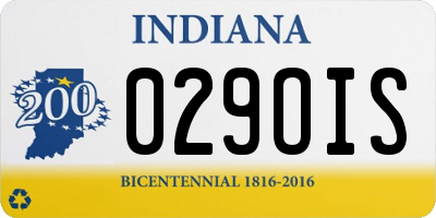IN license plate 029OIS