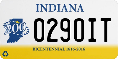 IN license plate 029OIT