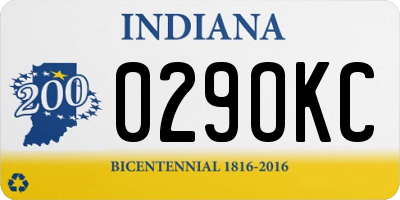 IN license plate 029OKC