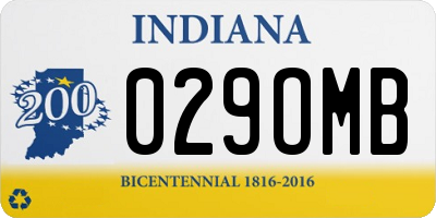 IN license plate 029OMB