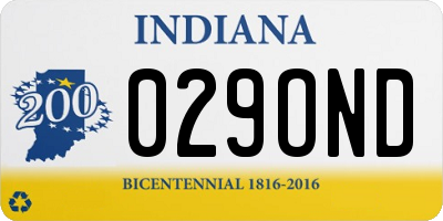 IN license plate 029OND