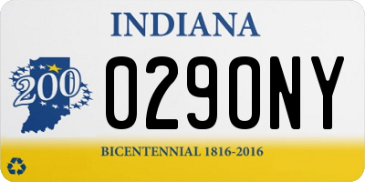 IN license plate 029ONY