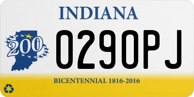 IN license plate 029OPJ