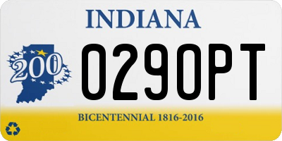 IN license plate 029OPT