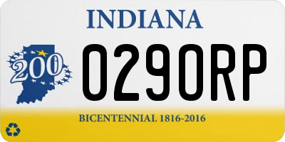 IN license plate 029ORP