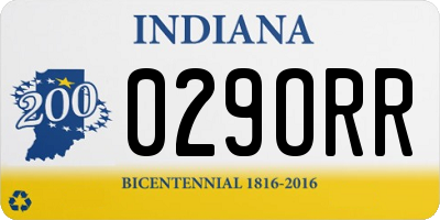 IN license plate 029ORR