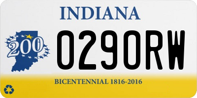 IN license plate 029ORW