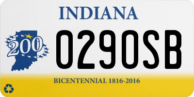 IN license plate 029OSB