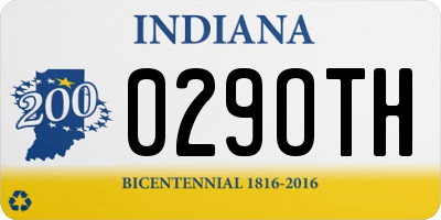 IN license plate 029OTH
