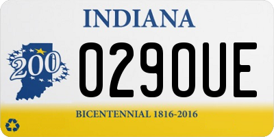 IN license plate 029OUE
