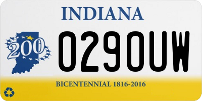 IN license plate 029OUW