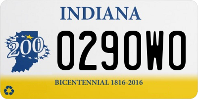 IN license plate 029OWO