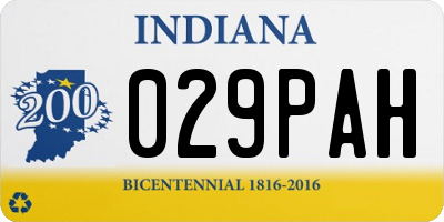 IN license plate 029PAH