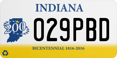 IN license plate 029PBD