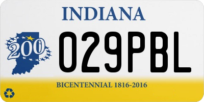 IN license plate 029PBL