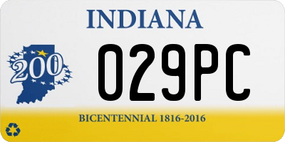 IN license plate 029PC