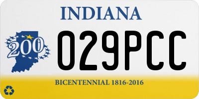 IN license plate 029PCC