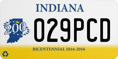IN license plate 029PCD