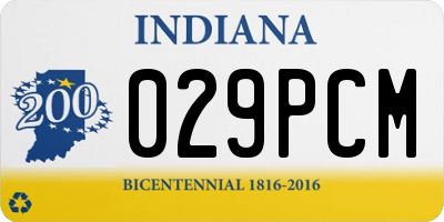 IN license plate 029PCM