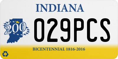 IN license plate 029PCS