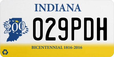 IN license plate 029PDH