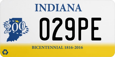 IN license plate 029PE