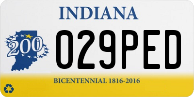 IN license plate 029PED