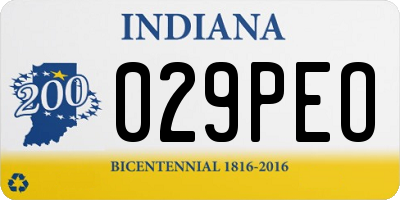 IN license plate 029PEO