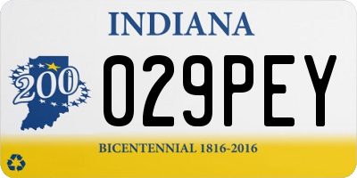 IN license plate 029PEY