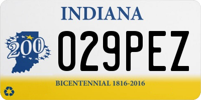 IN license plate 029PEZ