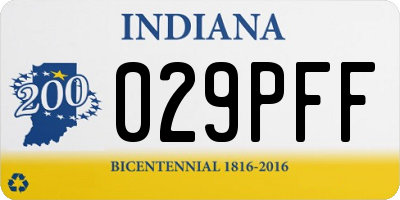 IN license plate 029PFF