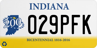IN license plate 029PFK
