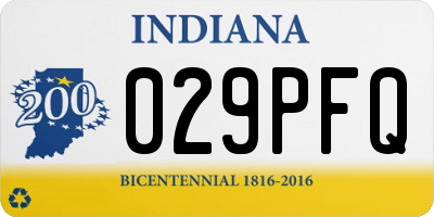IN license plate 029PFQ