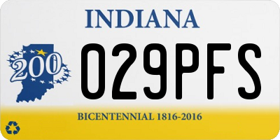 IN license plate 029PFS