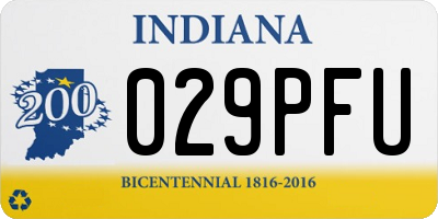 IN license plate 029PFU