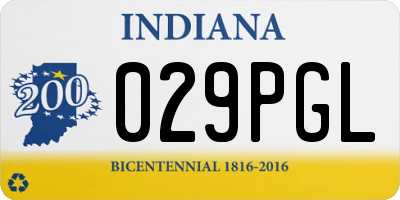 IN license plate 029PGL